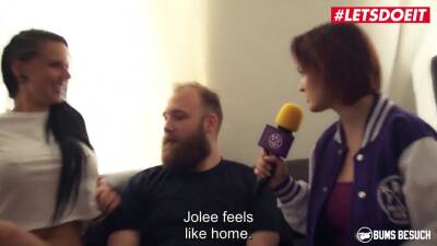 BUMSBESUCH - Huge Tits German Pornstar Jolee Love Gets Fucked By Amateur Fan - LETSDOEIT - sexu.com