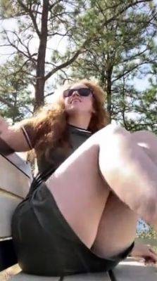 Amateur redhead masturbates then gives a blowjob - drtuber.com
