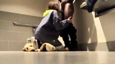 Sexe de couple interracial dans les toilettes publiques - drtuber.com