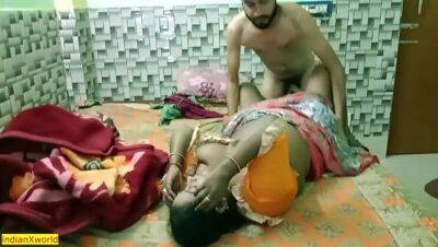 Indian teen boy fucking with hot beautiful maid Bhabhi! Uncut homemade sex - veryfreeporn.com - India