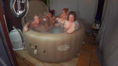 Amateur Hot Tub Fun With 3 Hot British Milfs - hclips.com - Britain